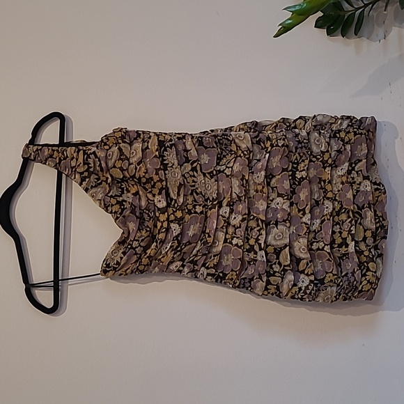 ZARA One Shoulder Chiffon Dress - Picture 3 of 8